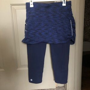 Athleta Cropped Legging with Skirt